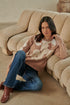 Lillie Cosmo Floral Puff Sleeve Sweater